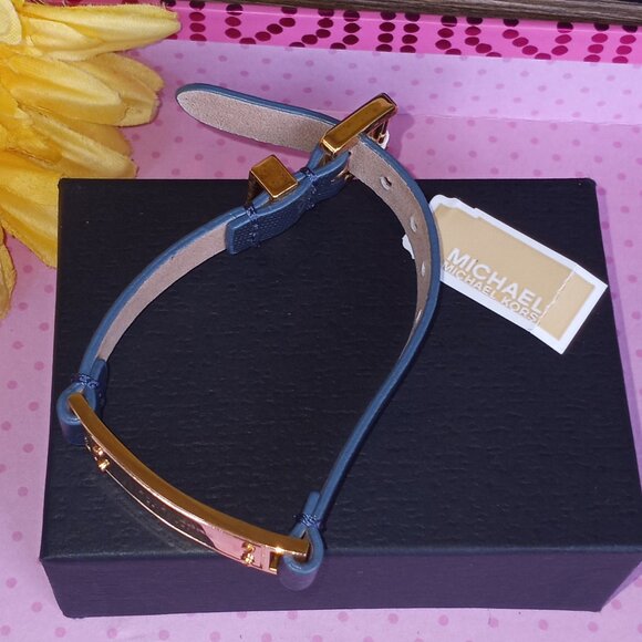 MK blue leather bracelet - Picture 2 of 16
